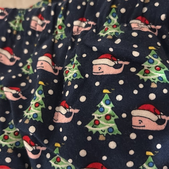 Vineyard Vines Santa Whale & Tree Pajama Pants L - Picture 3 of 6